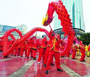 湖北武汉大型舞龙舞狮队表演演出公司
